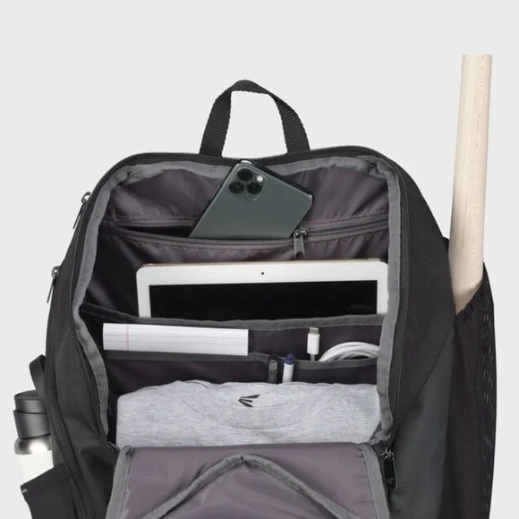 Easton Capital Black Baseball Backpack NWT - Picture 7 of 12